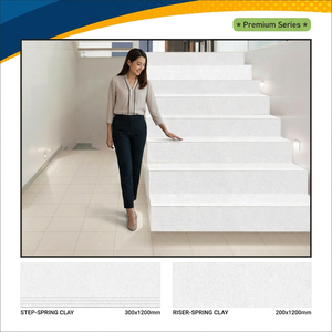 Carreaux de marche en porcelaine vitrifiée semi-mate antidérapante de qualité d'exportation Vistaar, carreaux de céramique pour escaliers 300x1200mm - Product Image 4