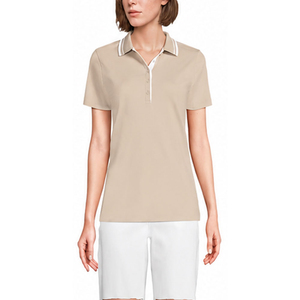 Camiseta Polo para Mujer PUFFIN SPORTS de Fábrica OEM, Manga Corta, Color Sólido, Transpirable, Tejida, Informal, para Primavera/Verano, Corte Regular - Product Image 2