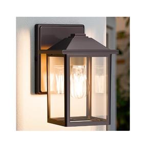 Lanterne murale extérieure, applique murale pour éclairage de porche, base E26, boîtier en aluminium et verre, étanche et lanterne d'extérieur - Product Image 1