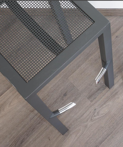 Tabouret de bar moderne industriel en métal noir, avec cadre en tube carré en fer, dossier bas en T, pour comptoir de cuisine - Vente en gros - Product Image 6