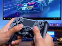 Controlador P4 con Giroscopio de Seis Ejes, Sensor de Movimiento y Vibración para PC, Control Inalámbrico con Vibración y Giroscopio para Gamepad PS4
