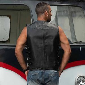 Gilet de cavalier élégant en cuir de vachette réglable en peau de vache de haute qualité pour hommes - Product Image 5