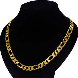 Collar de Cadena Figaro Vintage de Cobre Chapado en Oro de 18K para Fiesta, Joyería Hip Hop al por Mayor, 6mm 7mm 8mm 10mm 12mm - Product Image 4