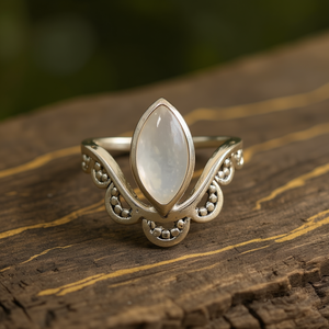 <b>Boho</b> Style Moonstone Fashion <b>Ring</b> 3.5 Grams Weight - Product Image 3