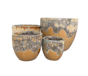 Popular Trendy Selling Eco-Friendly <b>Ceramic</b> Clay <b>Egg</b>-Shaped Glazed Creative Flower Pots Drainage Hole Planting Green Trees - Product Image 5