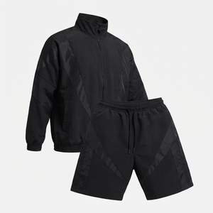 Custom High Street Winter Men's Windbreaker Tracksuit <b>Set</b> Plus Size <b>Knitted</b> Cotton Fabric Cuff Printed Sleeve Breathable Casual - Product Image 4