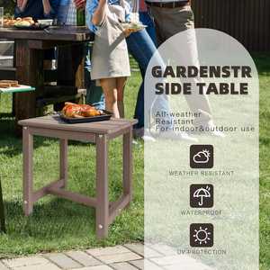 Modern One Tier Square Wood Eco-Friendly Durable Outdoor Dining Side <b>Table</b> for Kitchen Exterior School Bedroom Hotel Use - Product Image 4