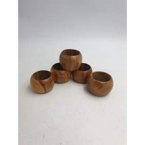 Anneaux de serviette en bois contemporains par RR Enterprises en provenance d'Inde pour la décoration de table, accessoires de salle à manger - Product Image 2