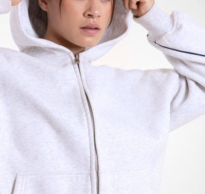 เสื้อฮู้ดดี้โอเวอร์ไซส์ผู้หญิงแบบสั่งทำพิเศษ ผ้าฝ้ายพรีเมียม เสื้อสเวตเชิ้ตผ้าคุณภาพสูง รับผลิตแบบ OEM แบรนด์ส่วนตัว ขายส่งจากโรงงาน - Product Image 3