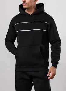 Top Selling OEM Custom Logo Black Full Zip <b>Jacket</b> & Pant With Piping <b>Mens</b> Tracksuits <b>Men</b> Jogging Suit Sportswear <b>Men</b> Sweat Suits - Product Image 3