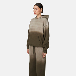 Sudaderas con Capucha de Algodón Puro de Color Liso para Mujer, Diseño OEM con Logotipo Personalizado de Alta Calidad - Product Image 3