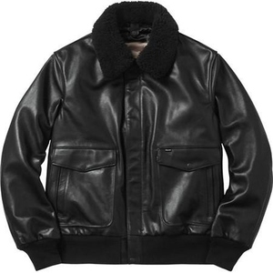 Blouson aviateur en cuir véritable pour homme, col en fausse fourrure, coupe-vent, style motard, veste d'hiver décontractée avec fermeture éclair - Product Image 1