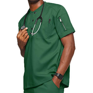 Nueva Moda AMSEA INTERNATIONAL Conjuntos de Uniformes Médicos Unisex Pantalones Jogger de Tela de Poliéster Tejida para Uso Hospitalario con Detección de Agujas - Product Image 3