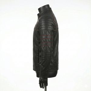 New Style <b>Jacket</b> Factory Custom Cowhide Genuine Leather <b>Jacket</b> Men's Fashion Stand Collar <b>Biker</b> <b>Jacket</b> Spring and Autumn - Product Image 2