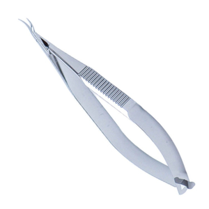 Pince ophtalmique à pointe fine courbée, microchirurgicale, en acier inoxydable, avec poignée à ressort, instrument de précision pour la chirurgie de la cataracte - Product Image 4