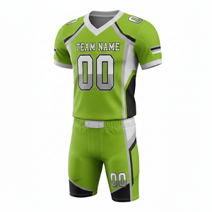 Conjunto Personalizable de Uniforme de Fútbol Americano con Camiseta y Pantalones Cortos con Posición para Logotipo Frontal - Product Image 2