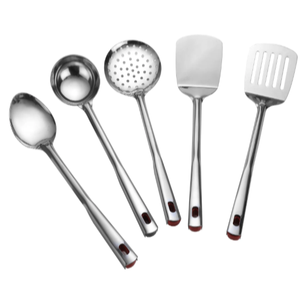 Natural Steel Ladle Spatula Spoon <b>Set</b> Nonstick Design Kitchen <b>Utensils</b> for <b>Cooking</b> for Dishwasher At Cheap Price - Product Image 2