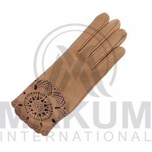 customized breathable brown dressing gloves in high quality leather very cheap price - Product Image 5