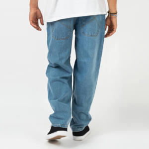 กางเกงยีนส์ทรงตรงสไตล์วินเทจ เอวกลาง สีตัดกัน ลำลอง สำหรับผู้ชาย สตรีทแวร์ฮิปฮอป เป็นมิตรกับสิ่งแวดล้อม ดีไซน์ขาดๆ สำหรับเด็กผู้ชาย - Product Image 2