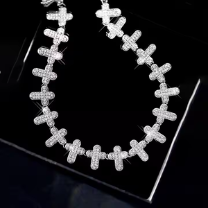 Cadena Cubana de Moissanita Personalizada para Hombre, Joyería de Compromiso, Cadena Cruzada de Plata Esterlina 925, Estilo Hip Hop - Product Image 4