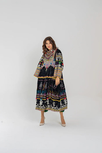 Vestido Afgano Vintage con Bordado Hecho a Mano, Vestido Afgano Antiguo Único y Cómodo, Vestido Kuchi para Mujer, Venta al Por Mayor OEM - Product Image 5