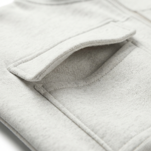 Custom Women's <b>Cropped</b> <b>Zip</b> <b>Up</b> Fleece Jacket Stand Collar Chest Pocket OEM Supplier Custom Logo Polyester Cotton Blend - Product Image 3
