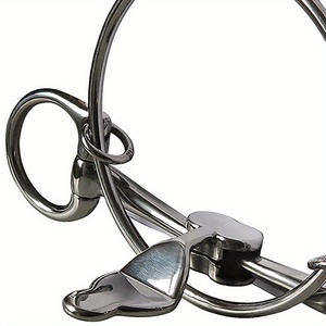Bocado para Caballo de Acero Inoxidable, Resistente al Óxido y Antideslizante, con Placa de Lengüeta a Presión - Product Image 3