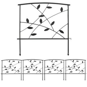 Hot Selling Garden Fence Set Black Decorative Barrier Landscape Iron <b>Wire</b> Border Folding Metal Fence Panels - Product Image 4