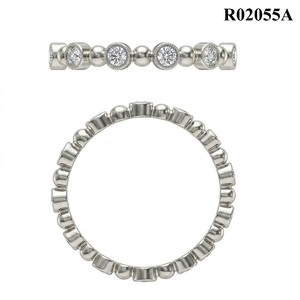 Anillo de Boda Clásico de Oro de 18K con Diamantes Naturales, Anillo de Eternidad con Diamantes para el Mercado de Canadá y Europa, Joyería Personalizada con MOQ Bajo - Product Image 4