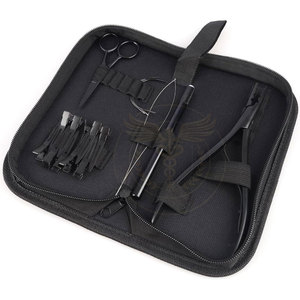 Kit d'outils pour extensions capillaires à coudre, pinces à extensions capillaires à 2 trous, pinces microlink, aiguille à boucle pour extensions capillaires - Product Image 1