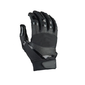 Gants de football pour jeunes de qualité supérieure, couleur noire personnalisée, avec logo tactile super adhérent et imperméable, vente en gros - Product Image 2