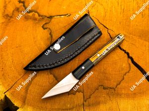 Cuchillo utilitario estilo Kiridashi forjado a mano con espiga completa, hoja fija de acero inoxidable, cuchillo de bolsillo EDC, OEM ODM al por mayor, madera - Product Image 2