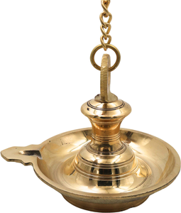 Lámpara Colgante de Latón Bhunes Thooku, Lámpara Decorativa de Aceite con Cadena para Colgar, para Puja, Templo, Sala de Oración, Decoración del Hogar y Festividades - Product Image 3