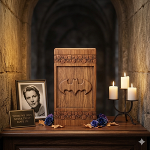 Wooden Cremation Urn Rectangle Ashes Memorial <b>Box</b> Carved <b>Keepsake</b> Casket for Home Shrine - Product Image 2