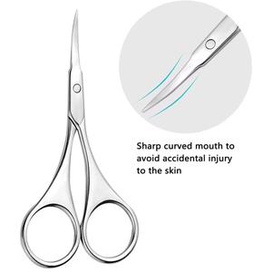 Ciseaux à cuticules en acier inoxydable, lame droite et tranchante, manche rond, outil de beauté durable pour adultes - Product Image 2