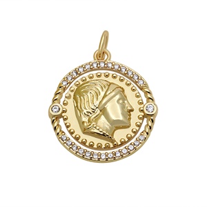 Collier ras du cou en argent sterling S925 plaqué or avec micro-pavé de zircon, pendentif délicat style rustique Reine Roi Roière - Product Image 1