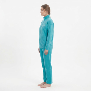 Ensemble de survêtement en molleton deux pièces pour femmes, manches longues, fermeture éclair, col montant, vêtements de sport décontractés, couleur unie, toutes saisons, taille oversize - Product Image 6
