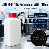 Encre blanche 950 ml pour imprimantes CIJ – Solution de marquage premium au prix d'usine – Référence 79000-00104