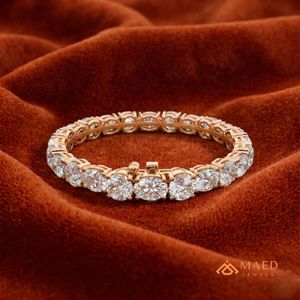 กำไลข้อมือโรสโกลด์ประดับมอสซาไนต์สำหรับผู้หญิง สร้อยข้อมือแบบโซ่และแบบเชื่อมต่อ แฟชั่นเครื่องประดับหรูหรา ของขวัญสำหรับเจ้าสาว เครื่องประดับเสริมลุค - Product Image 5
