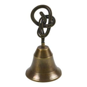 Clochettes en laiton avec poignée entièrement métallique, finition plaquée or, décoration de Noël, clochettes de prière, clochettes religieuses traditionnelles - Product Image 5