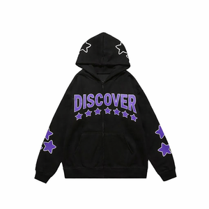 Sudadera con Capucha de Forro Polar para Hombre, Cálida, de Algodón Puro, Talla Grande, Deportiva, Informal, con Logotipo Personalizado, Color Sólido Digital, Impermeable, para Otoño/Invierno - Product Image 1