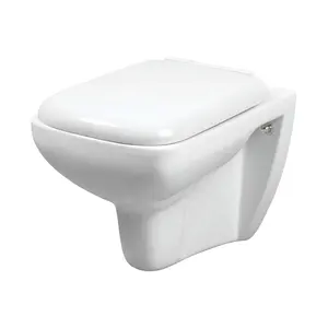 Porcelain Bathroom Commode Toilet Seat Cera Wall Mount Hung Sanitary Ware Pan Lowest Price Luxurious Design Top Grade from India