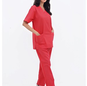 <b>Nurse</b> <b>Scrub</b> Comfortable Anti-Wrinkle Durable Polyester/Cotton Woven Fabric Breathable High Quality Hospital Use Customizable - Product Image 2