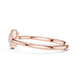 MINIMALIST LAB GROWN DIAMOND <b>RING</b> <b>SET</b> IN 18KT ROSE <b>GOLD</b> ENGAGEMENT PARTY VALENTINE GIFTING GLAM EVENTS DAILY USE FOR WOMEN - Product Image 2
