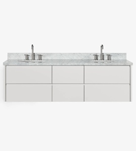 Meuble de salle de bain personnalisé Xerxes 73 pouces avec double vasque, 4 options de finition, directement de l'usine au Vietnam - Product Image 1