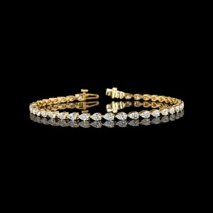 Pulsera de Diamantes Moissanite de Plata de Ley 925 de Lujo y Alta Calidad para Mujer, para Boda o Compromiso, Disponible para Venta al Por Mayor - Product Image 2