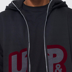 Nouveaux sweats à capuche pour hommes imprimés sur mesure, 100 % coton, teinture unie, respirants, écologiques, avec fermeture éclair, logo brodé, design automne - Product Image 2