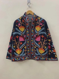 เสื้อแจ็คเก็ตกำมะหยี่ปักลายโบฮีเมียน แขนยาว ปกคอพับ ลายดอกไม้ ไซส์ใหญ่ สำหรับผู้หญิง ใส่ในฤดูใบไม้ร่วง - Product Image 3