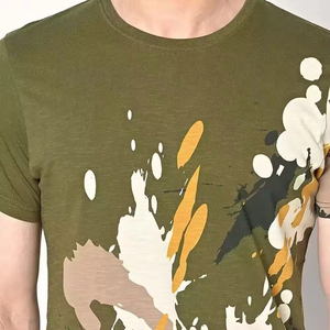 เสื้อยืดคอตตอนหนานุ่มคุณภาพสูงสำหรับผู้ชาย  แบบเรียบ  รับสกรีนโลโก้  ทรงโอเวอร์ไซส์ คอกลม  เสื้อยืดสตรีทแวร์  เสื้อยืดเรียบง่าย - Product Image 3