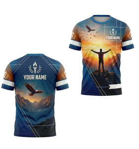 Camiseta Deportiva Sublimada para Hombre |   Camiseta Gráfica Transpirable de Poliéster |   Camiseta deportiva de manga corta con nombre de equipo personalizado y ajuste regular | - Product Image 4